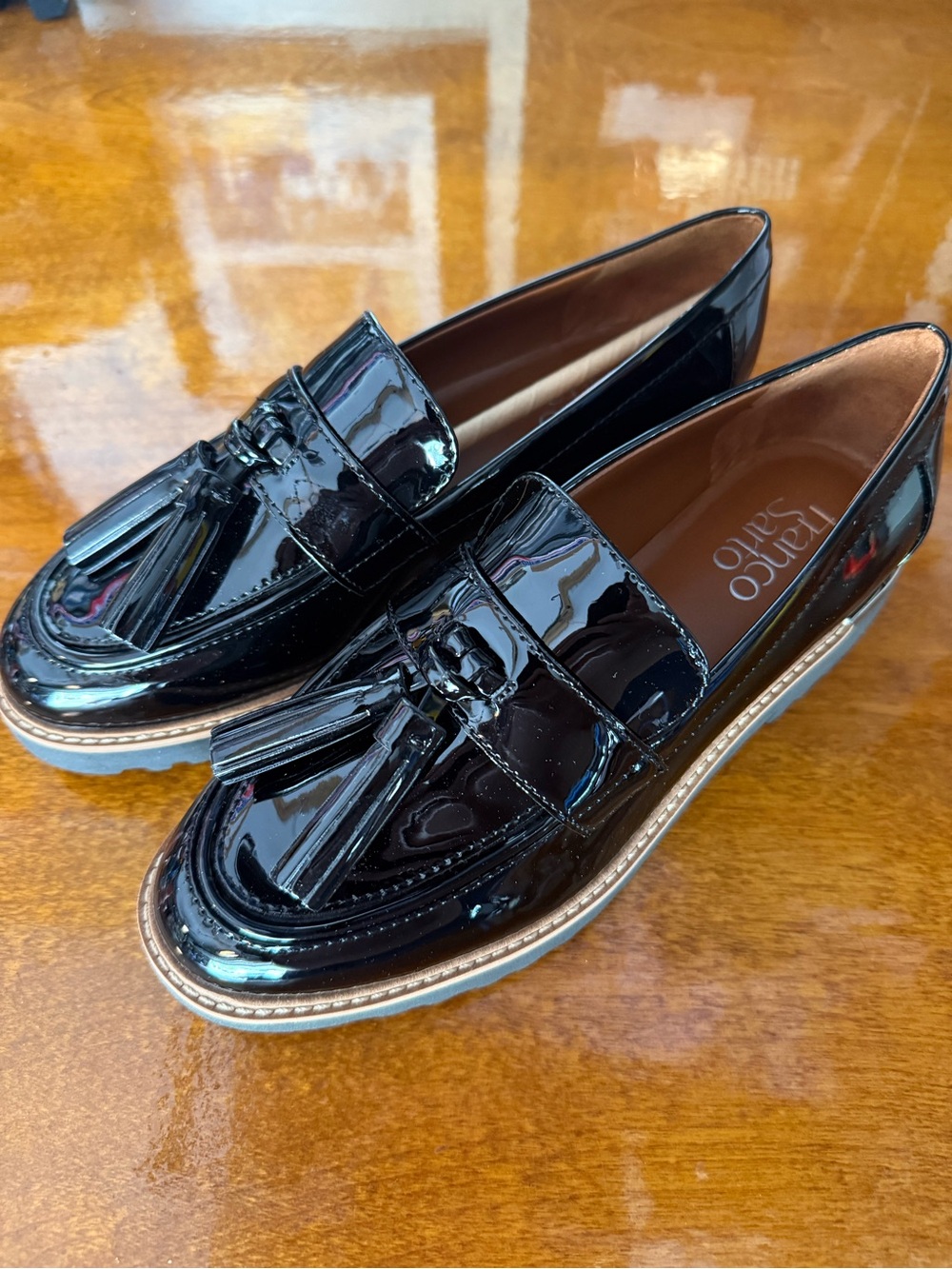 Franco Sarto L-Carolynn Black Women's Loafers NEW w/Box! Sz 6